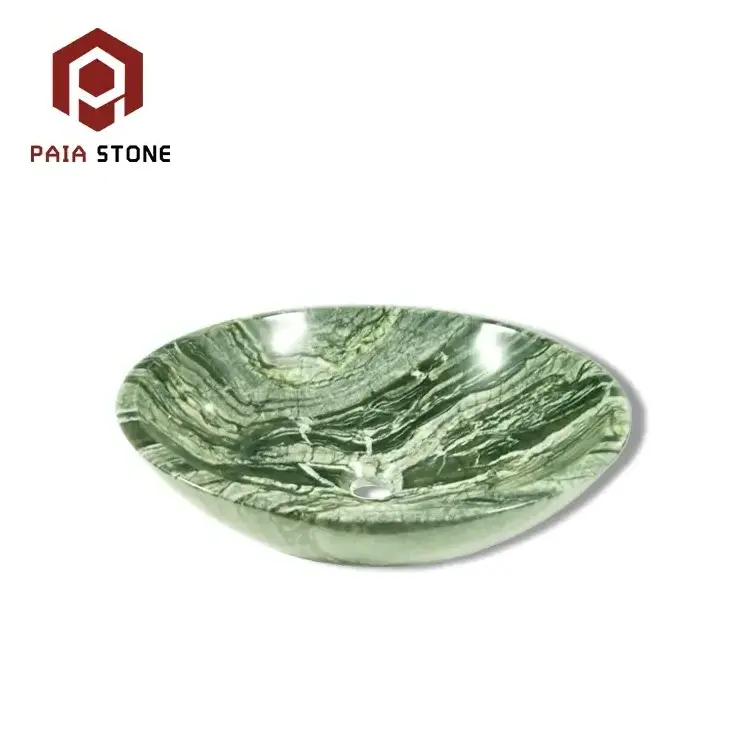 New Design Morden Natural Stone Round Marble Sink Bowl for Home Decoration