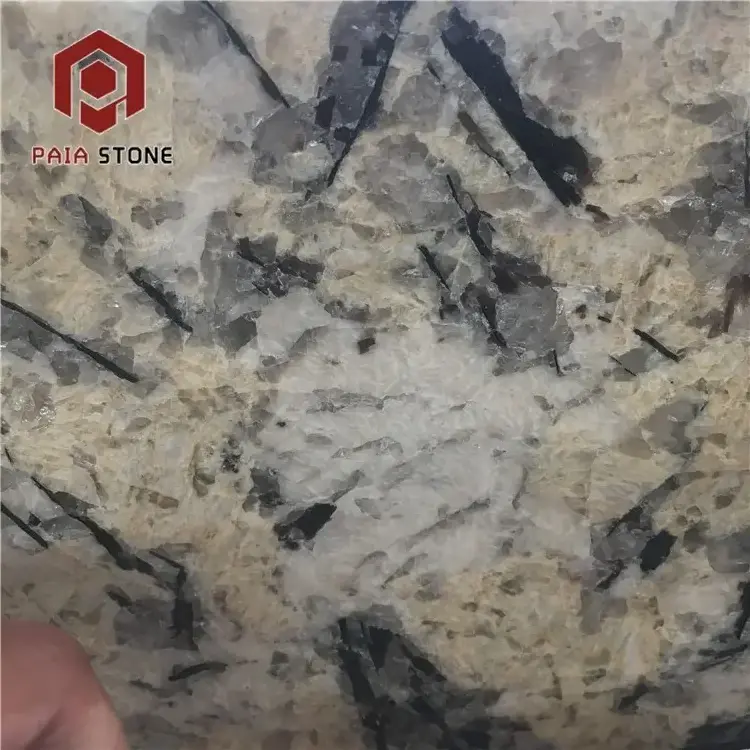 Precut Good Quality Assurance Ice Blue Prefab White Granite Kitchen Countertop