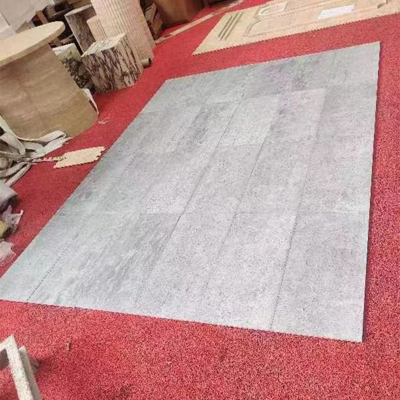 China Grey Limestone Sandblasted Blue Limestone Tiles Moon Grey Marble Ties Honed For Flooring And Wall Panels