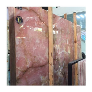 Pink Onyx slabs for floor tile light onyx wall led background design