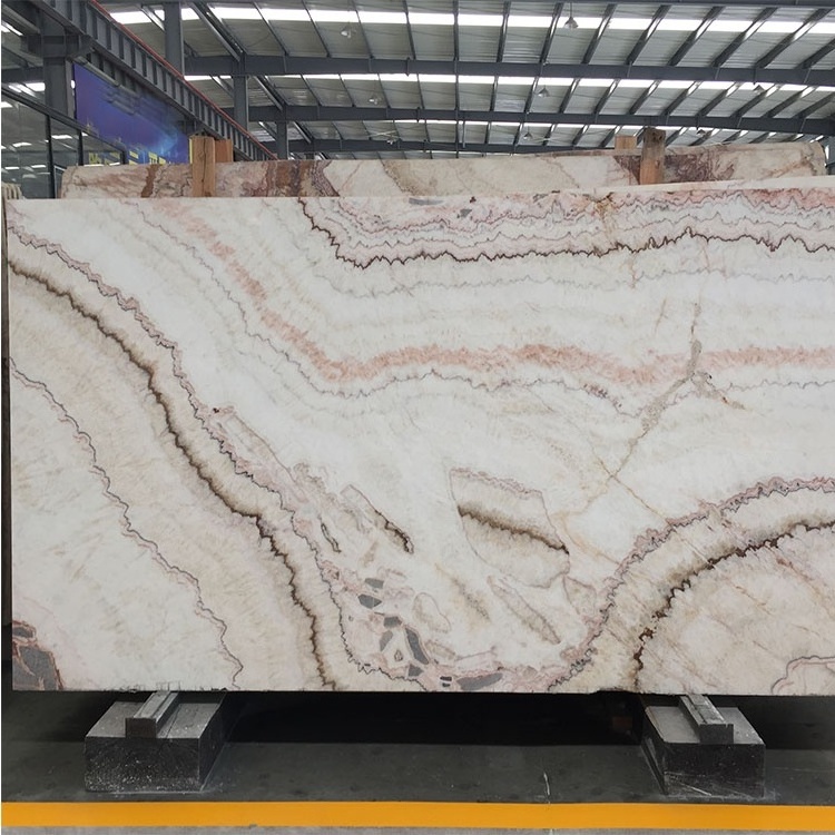 Backlight Translucent Polished Rainbow Slab Stone Onyx