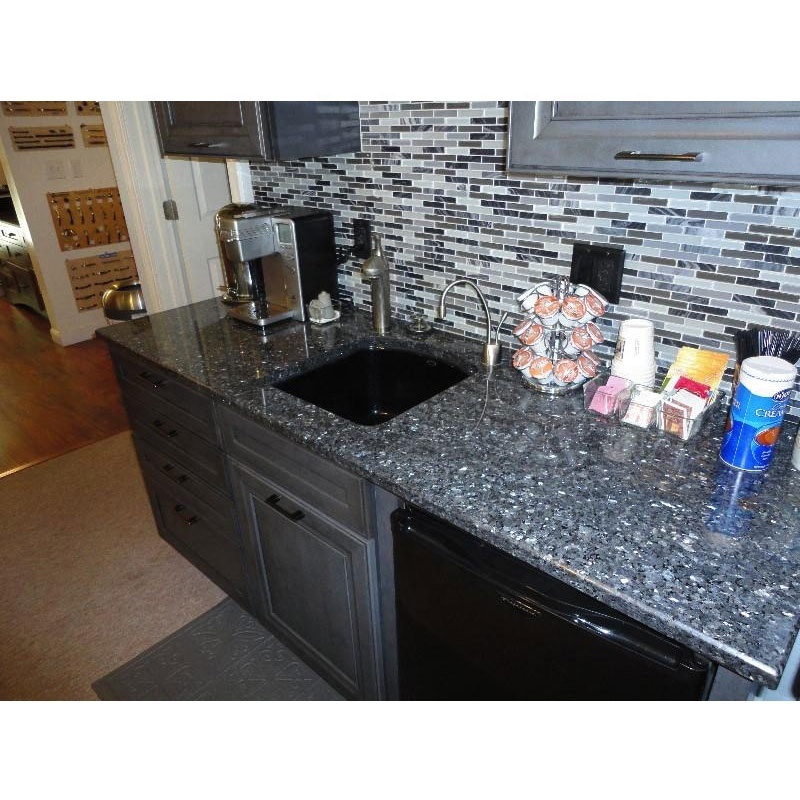 Prefab Home Natural Stone Blue Pearl Granite Countertops Kitchen Vanity Tops Stone Island Countertop