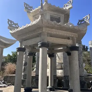 High Quality Customized Granite Gazebo Statue For Garden Modern Design Large Gazebo Sculpture