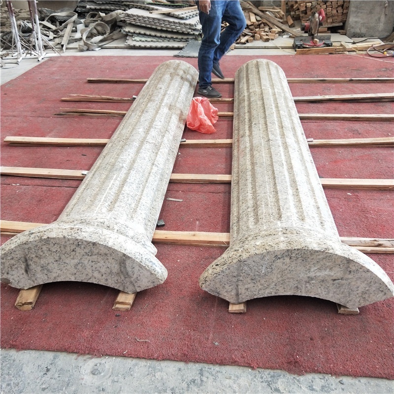 Morden style customized house pillar designs natural stone interior granite column