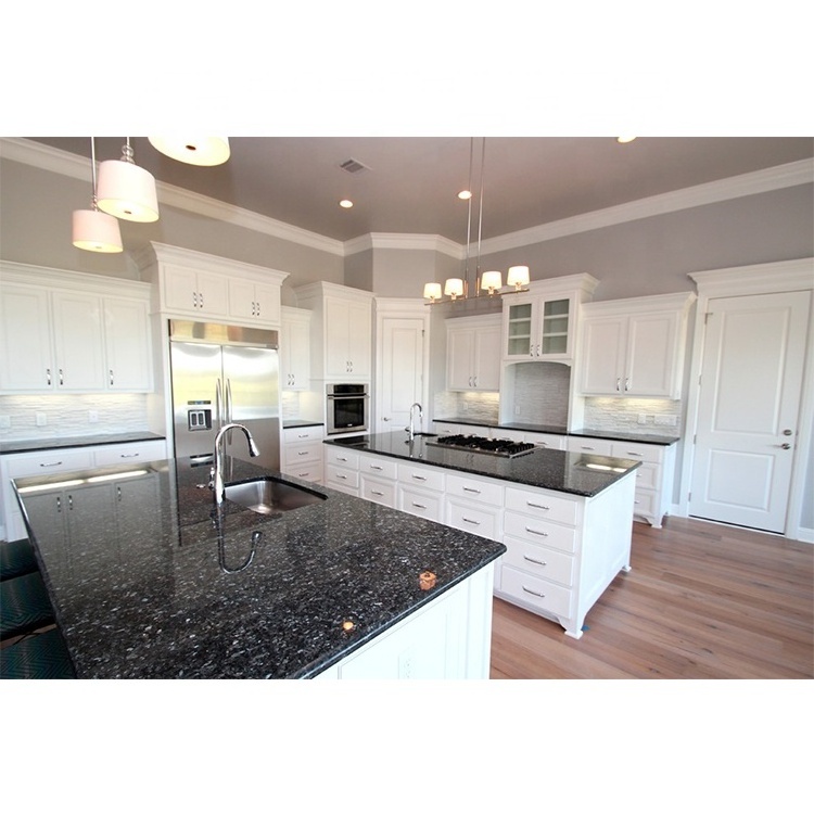 Prefab Home Natural Stone Blue Pearl Granite Countertops Kitchen Vanity Tops Stone Island Countertop