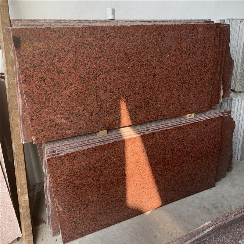 Cheap Outdoor African Red Granite Slabs Wall Floor Tiles House Exterior Stone Wall Tiles Decoration