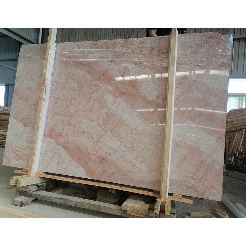 Red Cream rosa crema white and pink marble tile 12x12 inch the price of the marble slab in china