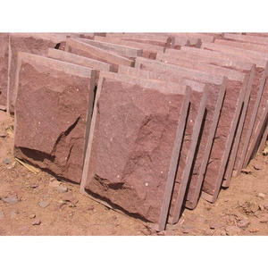 Natural Split Red Sandstone Tiles for Outdoor Decorative Exterior Stone Villa Wall Cladding Design