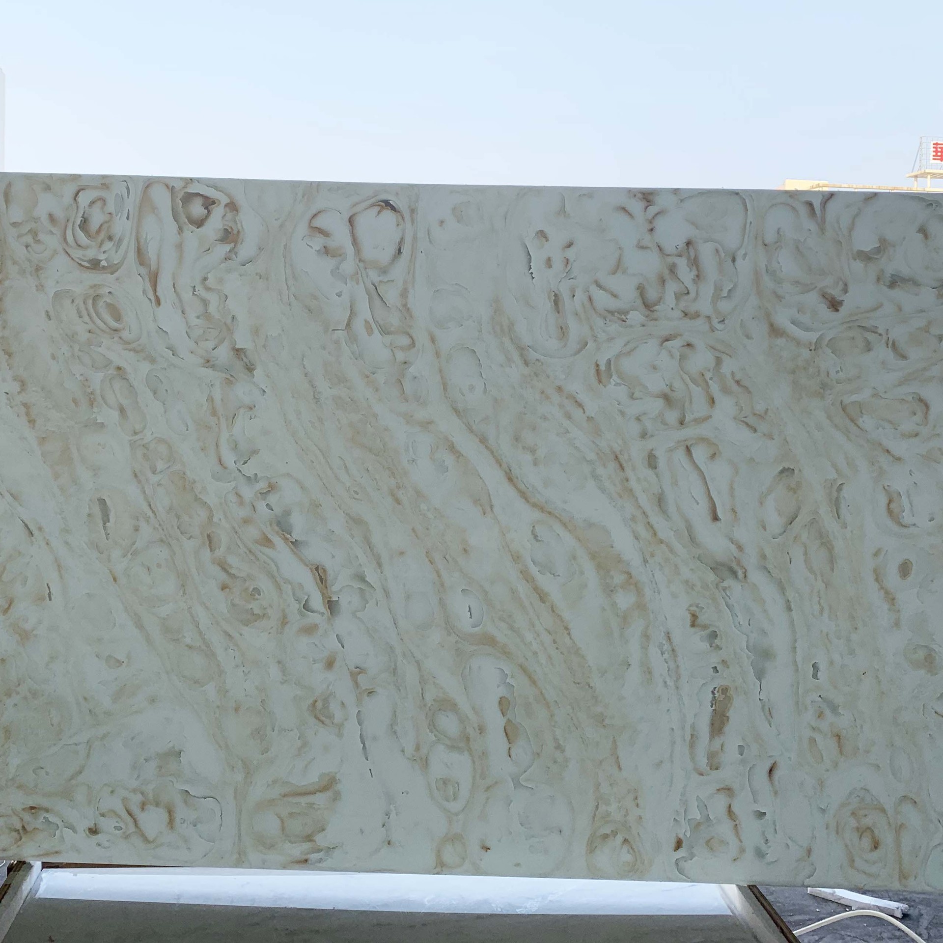 White Faux Alabaster Marble Stone Resin Sheet Artificial Onyx Panel