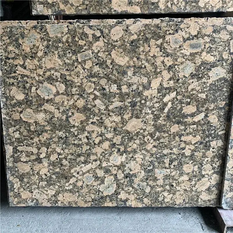 Brazil Yellow Giallo Fiorito Cream 30mm Thick Granite Slab Tiles For Kitchen Countertop