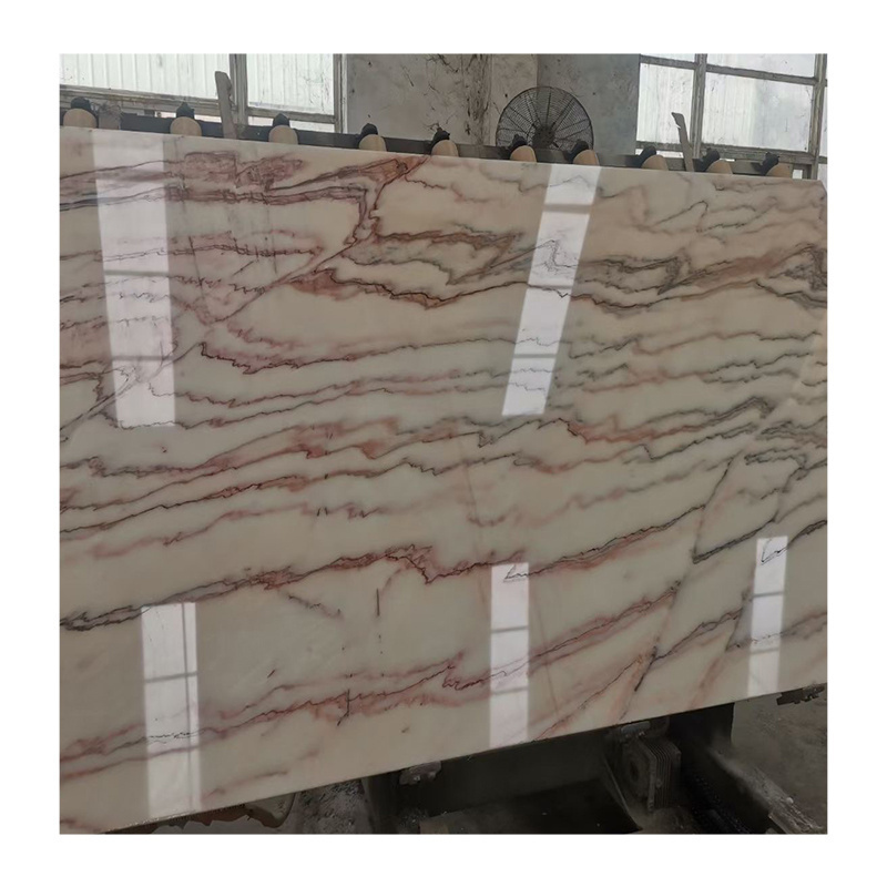 Paiastone Portugal Natural Marble Wall Panel Polished Aurora Pink Rosa Marble Slabs For Kitchen Island Countertop