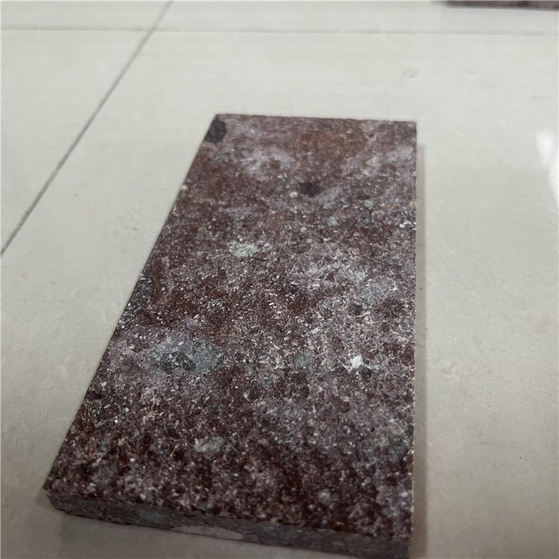 Cheap China Red Porphyry Stone Tiles For Outdoor Floor Flamed Red Granite Paving Stone brown granite steps