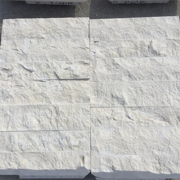 800mm x 400mm natural split face beige limestone Exterior tile wall stone tiles cladding modern 3d limestone wall tiles