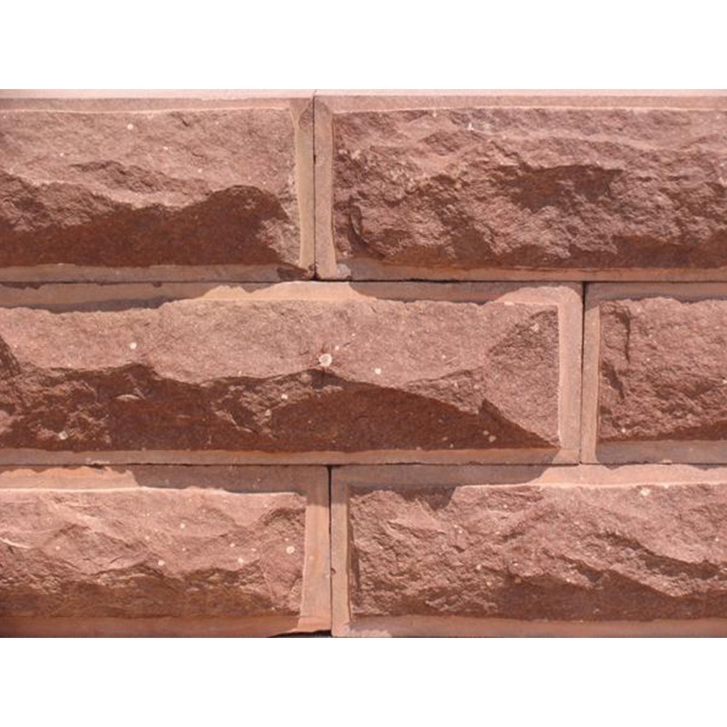 Natural Split Red Sandstone Tiles for Outdoor Decorative Exterior Stone Villa Wall Cladding Design