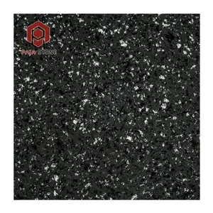 Starlight Sparkle Dark Black Quartz Tile Countertop