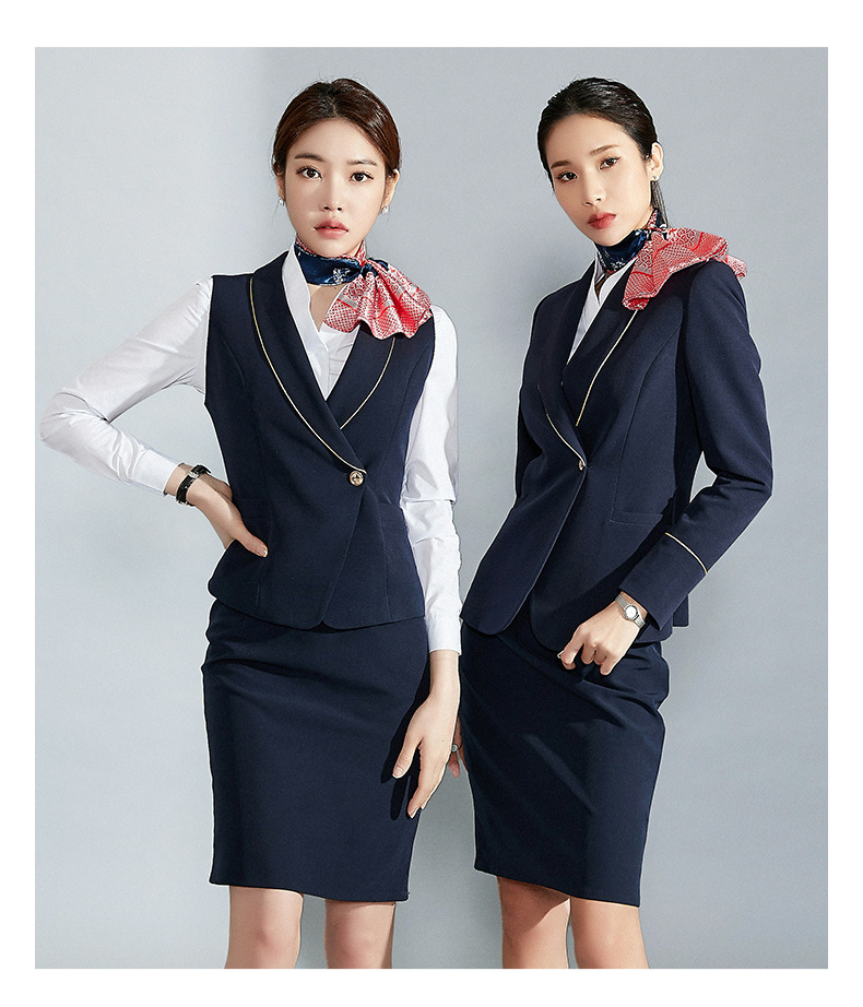 Stewardess uniform professional skirt temperament goddess Fan slim dress sales department front desk customer service overalls