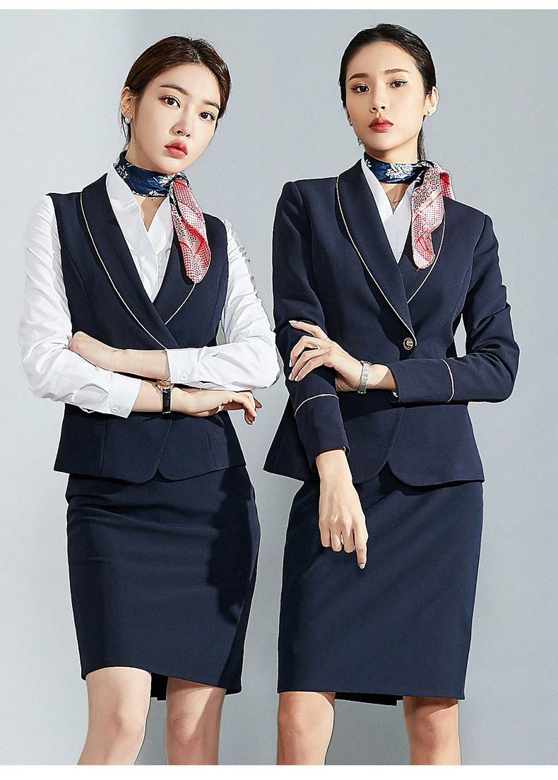 Stewardess uniform professional skirt temperament goddess Fan slim dress sales department front desk customer service overalls