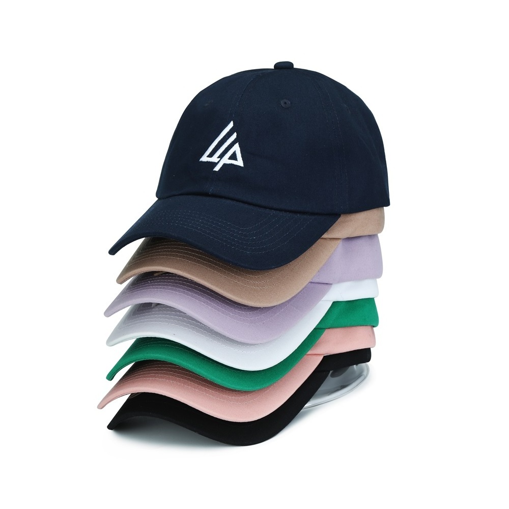 Luxury 6 Panel Black Blank Cotton Unstructured Baseball Dad Hats Caps Sports Plain with Custom Embroidery Logo for Man Women