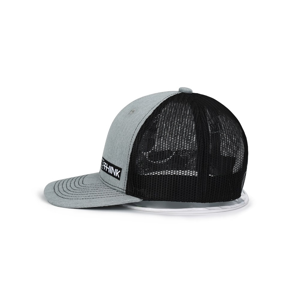 High Quality Customize Logo  Style 112 Shape Blank Snapback Hat Plain Black Trucker Cap