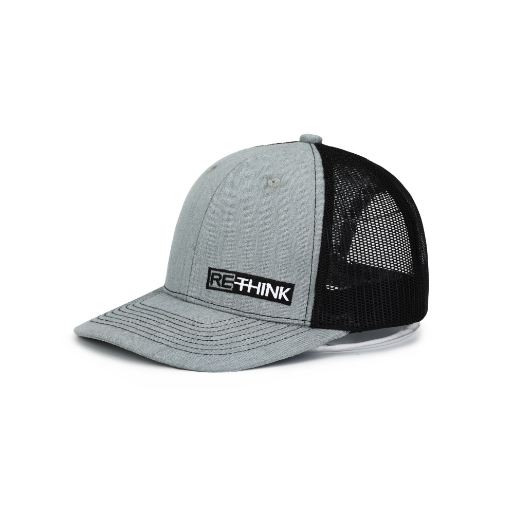 High Quality Customize Logo  Style 112 Shape Blank Snapback Hat Plain Black Trucker Cap