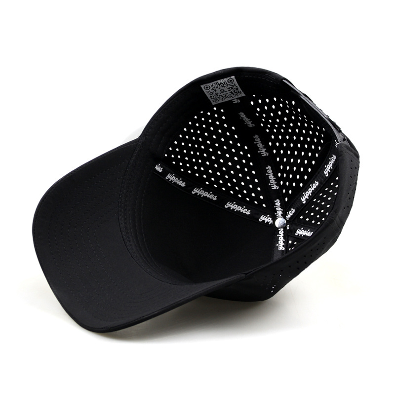 Waterproof laser cut hole perforated hat palm tree waterproof hat laser cut holes polyester laser cut hole perforated golf hat