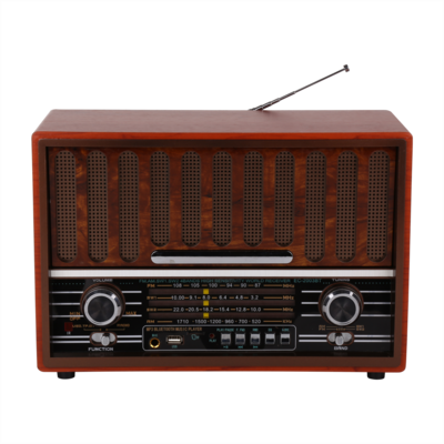 OEM Factory Direct Sale  Hot Selling Retro Style FM/AM/SW  Portable built-in Speaker BT/USB/TF Handheld Rechargeable AC/DC Radio