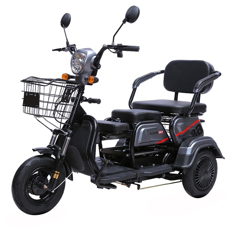 Oem motorized electric tricycle trike scooter with canopy electric 3 wheel motorcycle tricycles bike adult rickshaw