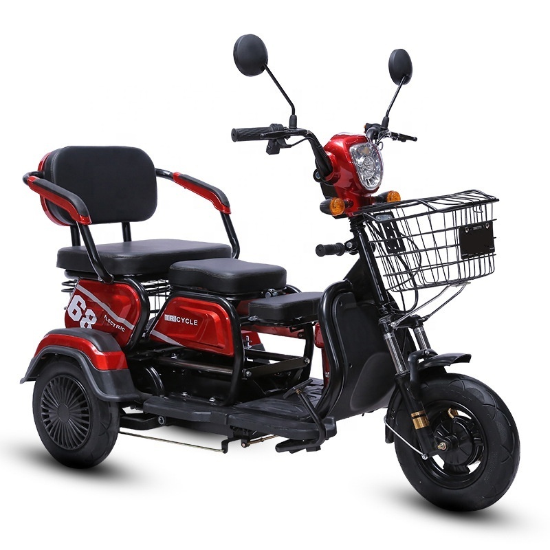 Oem motorized electric tricycle trike scooter with canopy electric 3 wheel motorcycle tricycles bike adult rickshaw