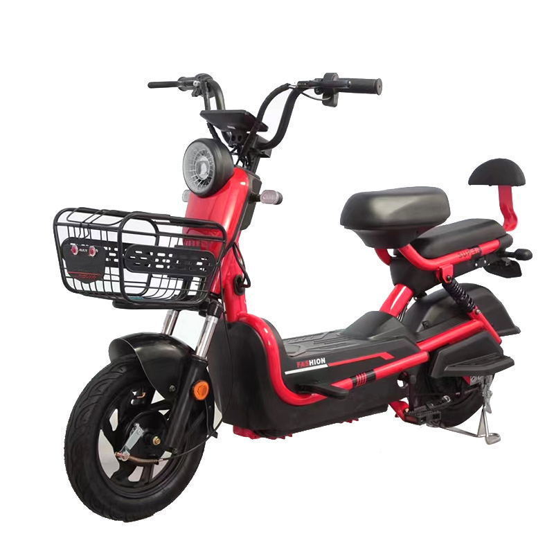 Professional supplier  assist 2 seats full suspension pink color roof 13ah through lady 250w 52v steal electric bicycle