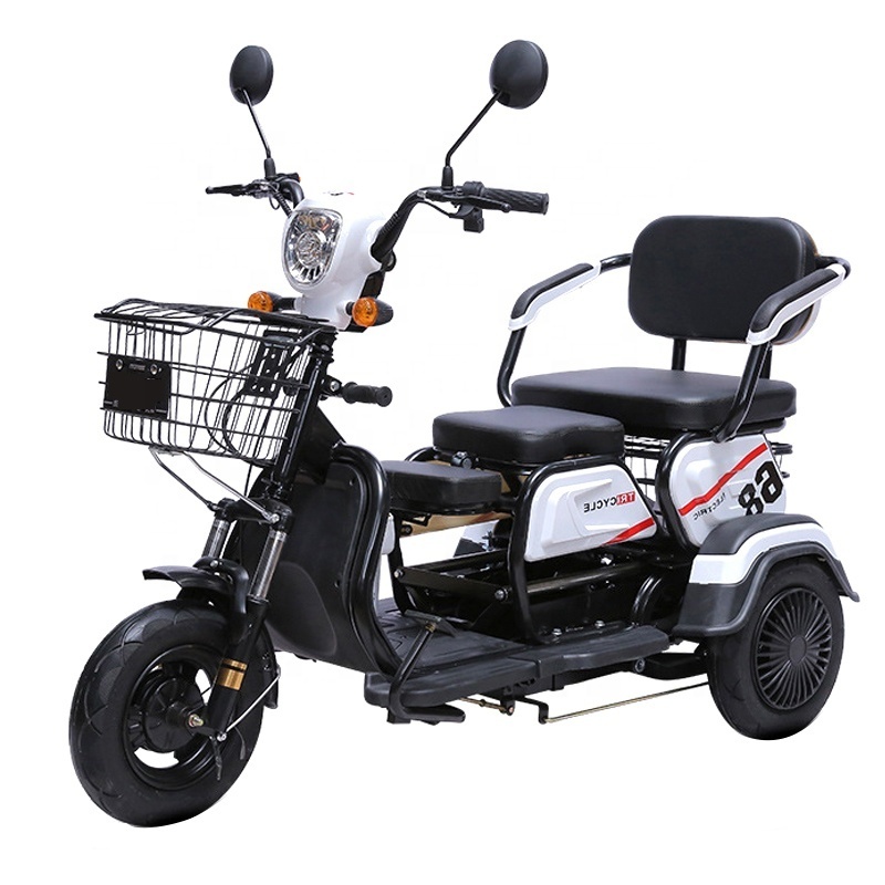 Oem motorized electric tricycle trike scooter with canopy electric 3 wheel motorcycle tricycles bike adult rickshaw