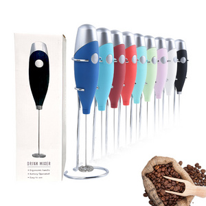 New Arrival Sales Battery Powered Automatic Manual Milk Frother Drink Electric Milk Frother With Coffee And Mocha