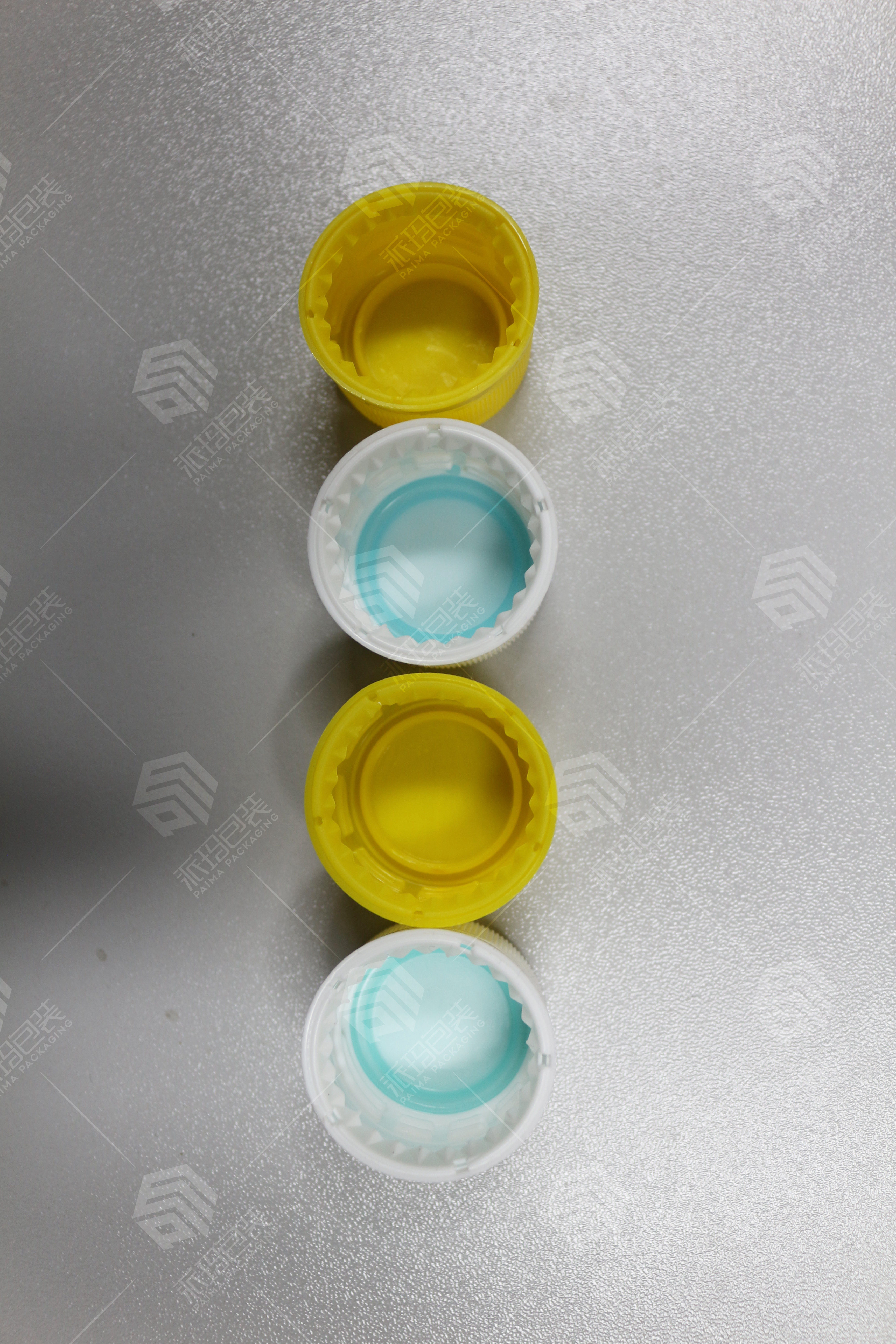 20mm 24mm 28mm sauce bottle lid 24/410 Ribbed wall PP white plastic bottle screw caps with foam liner