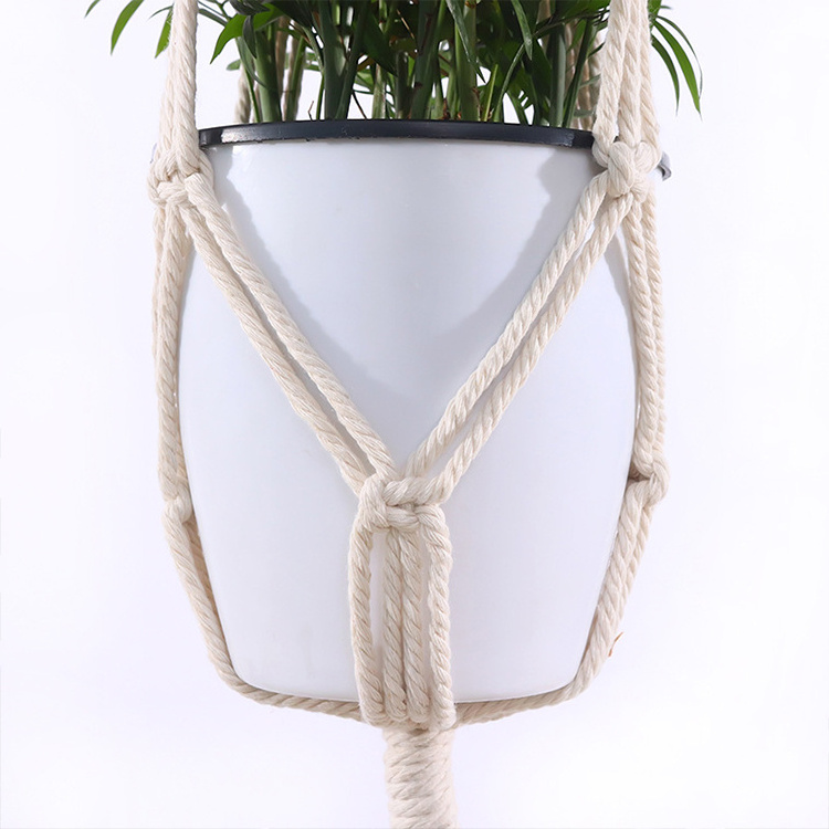 4 Set Air Handmade Cotton Macrame Decor Wall Hanging Home Decoration Accessories Indoor Macrame Plant Hanger