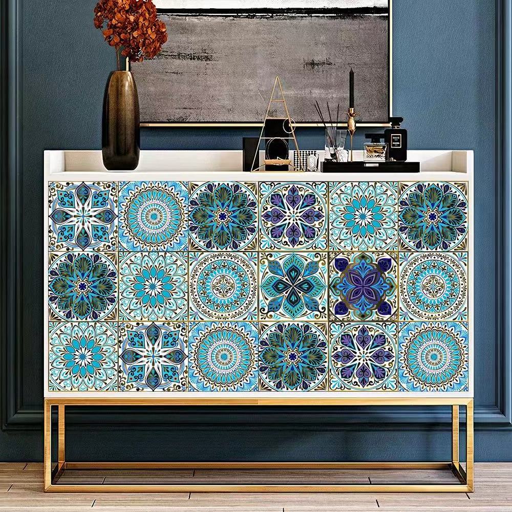 Bohemian home renovation kitchen and bathroom Wall Floor Tiles PVC decorative sticker DECAL printing custom