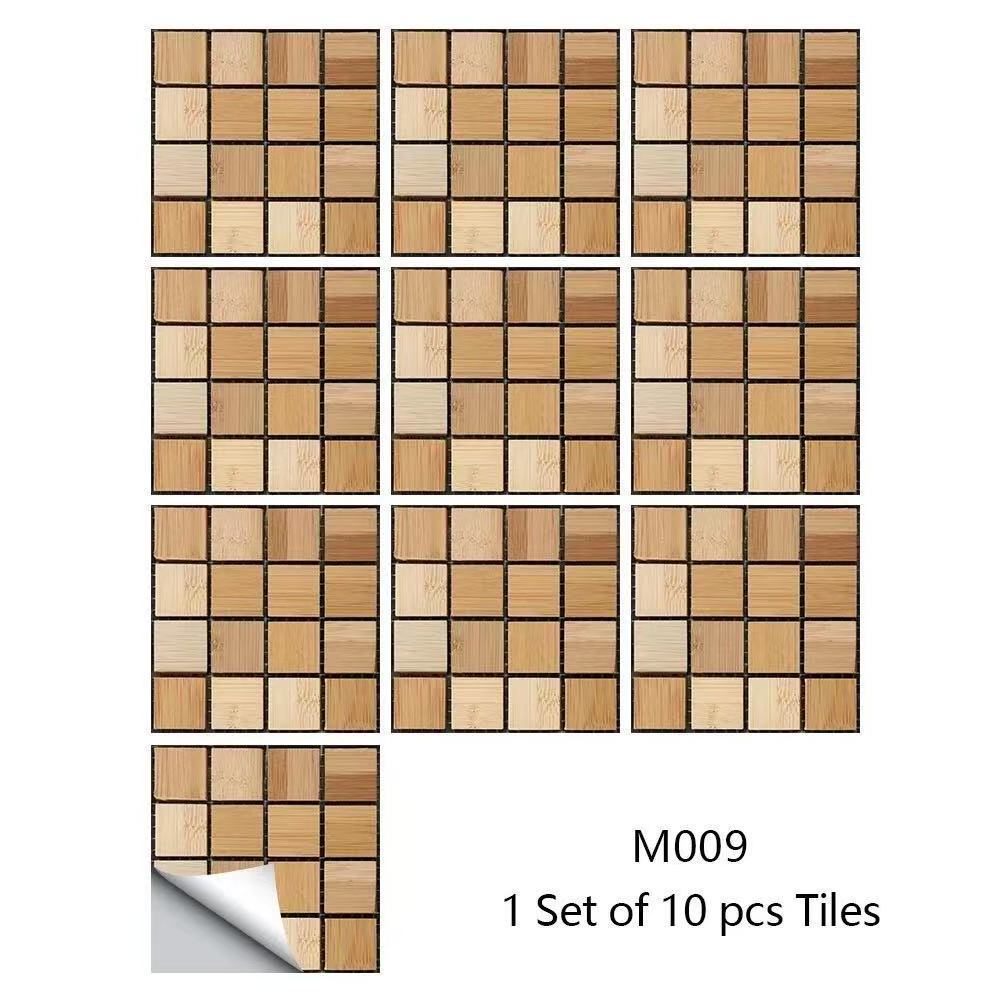 3D Mosaic Tiles Sticker Peel and Stick Tile Adhesive Backsplash Wallpaper for Kitchen Wall and Bathroom