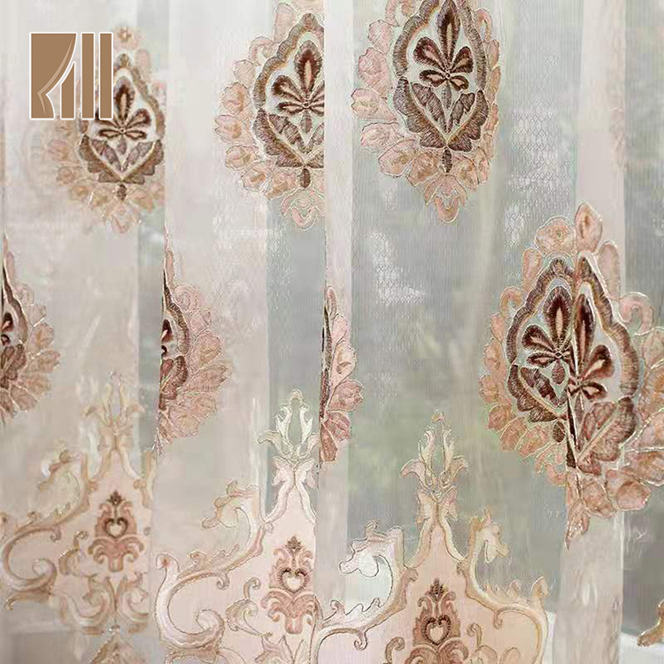 2020 high quality turkish style chenille embroidery blackout curtains