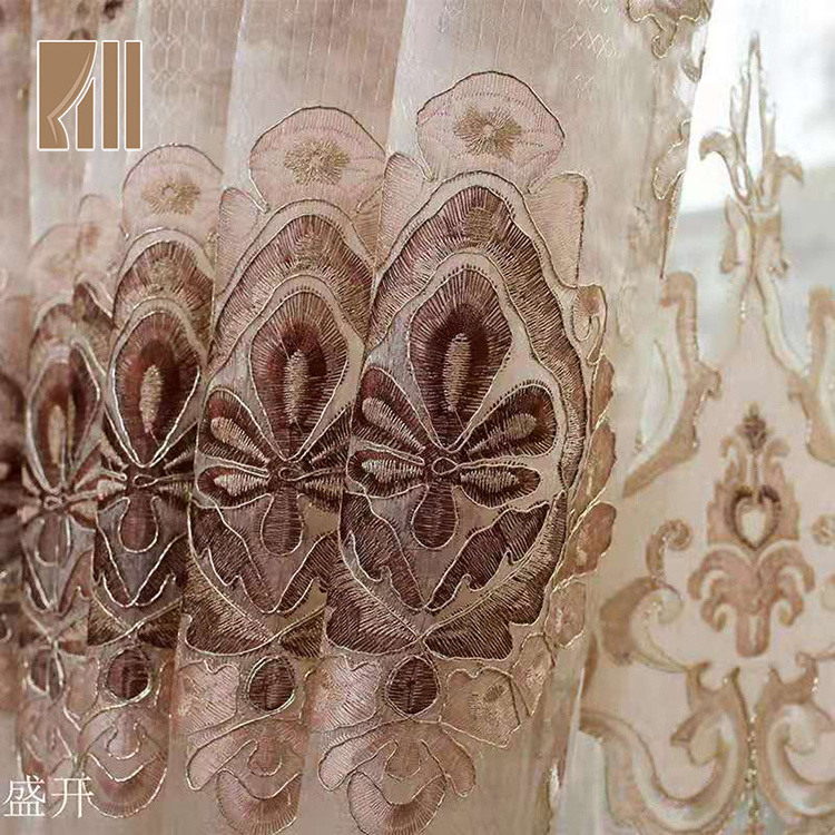 2020 high quality turkish style chenille embroidery blackout curtains