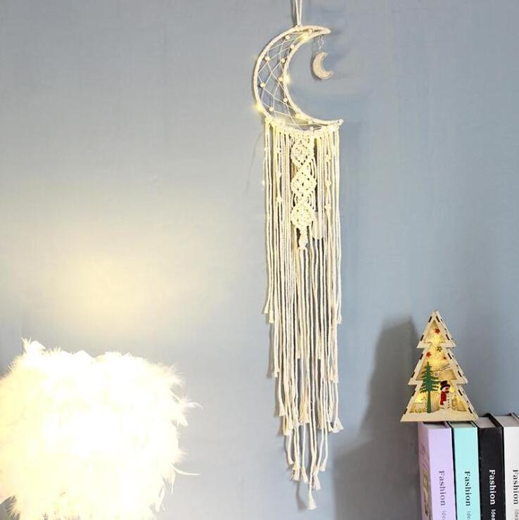 Hot sale stars and moon woven dream catcher home decoration handmade macrame wall hanging