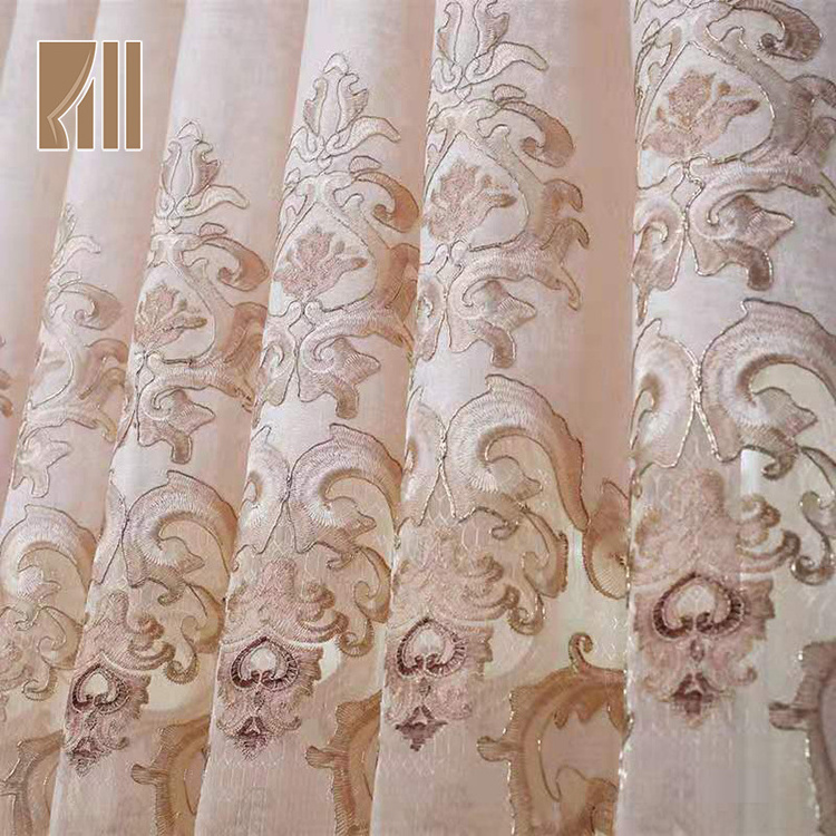 2020 high quality turkish style chenille embroidery blackout curtains