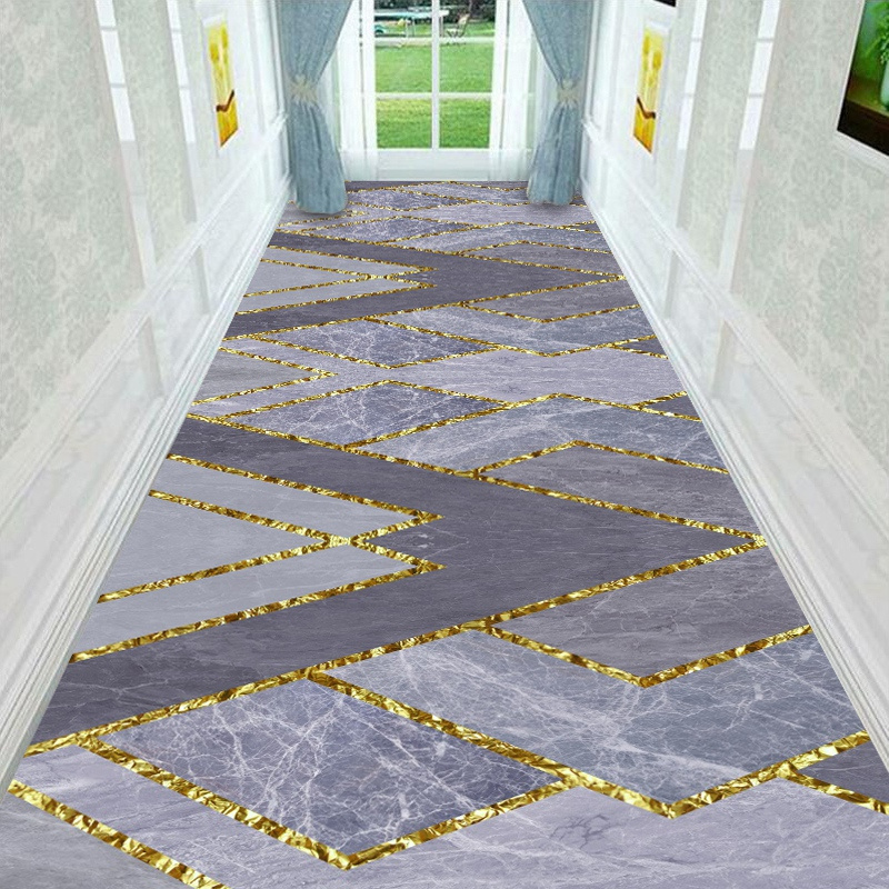 Modern Design Floor Carpets and Rugs for the Corridor Aisle Anti-skid Carpet Tiles Floor Runners