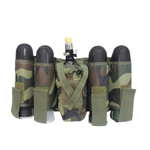 Paintball Gear Camo Paintball 4+1 Harness Battle Pack can Load 4 Pods and 1 HPA Tank