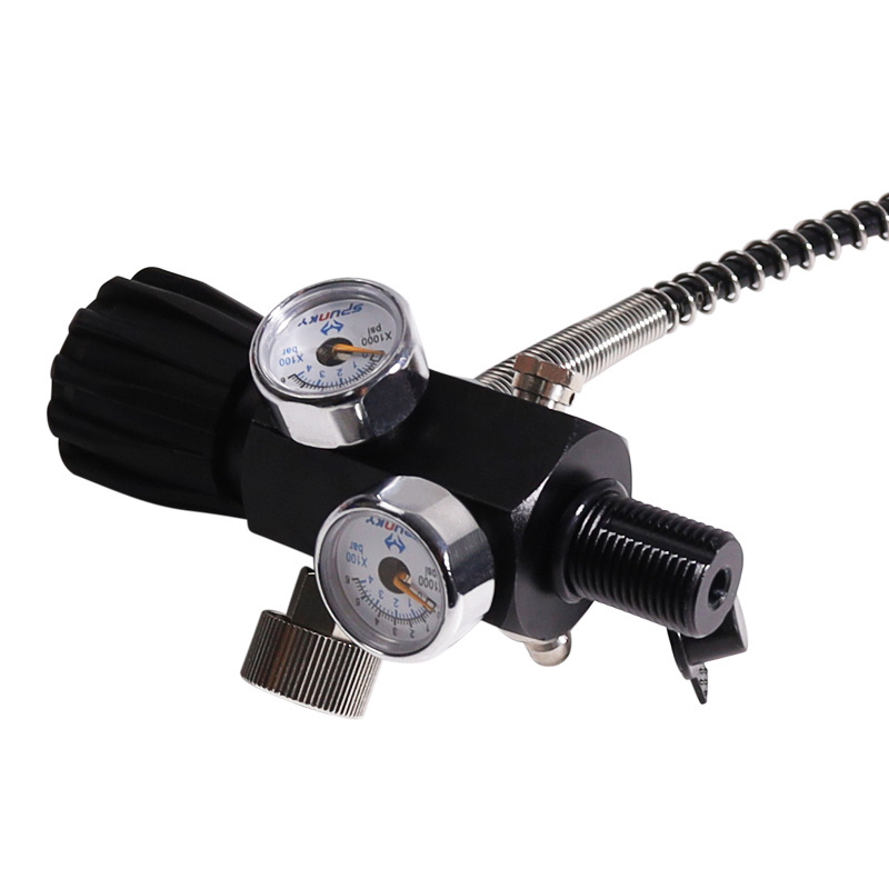 5/8-18UNF or M18*1.5 PCP Tank Dual Gauge Charging Valve Refill Adapter Air Filling Station