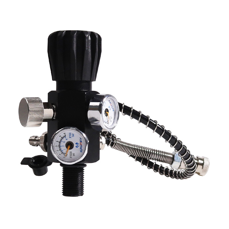 5/8-18UNF or M18*1.5 PCP Tank Dual Gauge Charging Valve Refill Adapter Air Filling Station