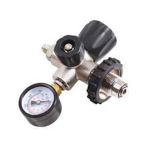 Big diving tank fill station valve 6000Psi Pressure Regulator on/off valve for PCP Air Tank G5/8-14 with 7/16-20UNF on off