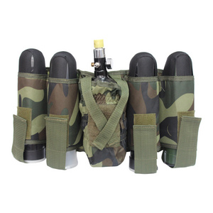 Paintball 4+1 Harness Pod & Tank Holder Black,Wood Camo and Digi Camo