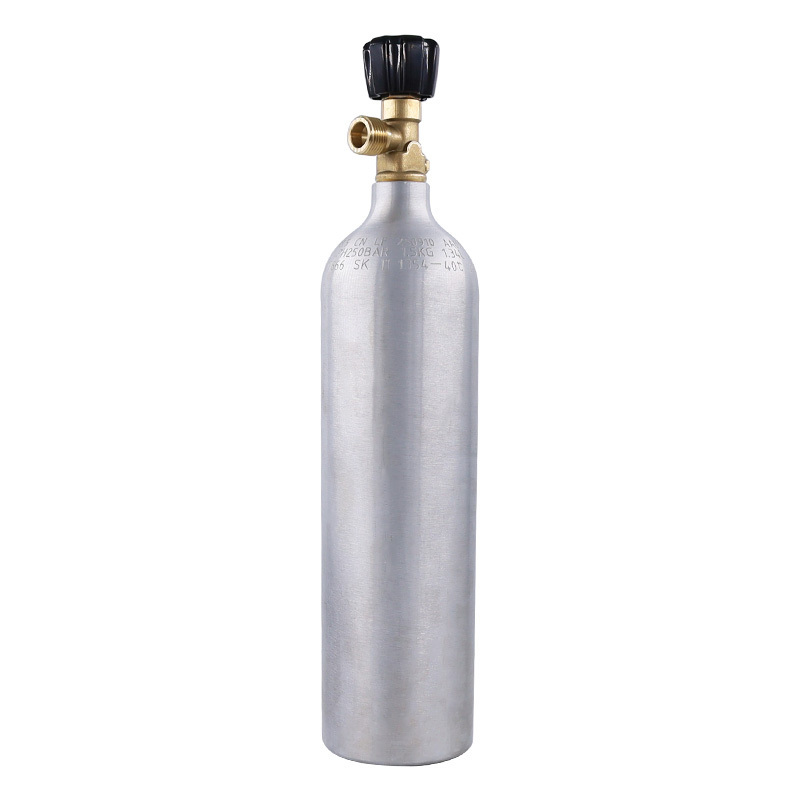 Aquarium Empty 1.34L Soda Cylinder Co2 Bottle Tank with on/off valve thread CGA320 W21.8-14