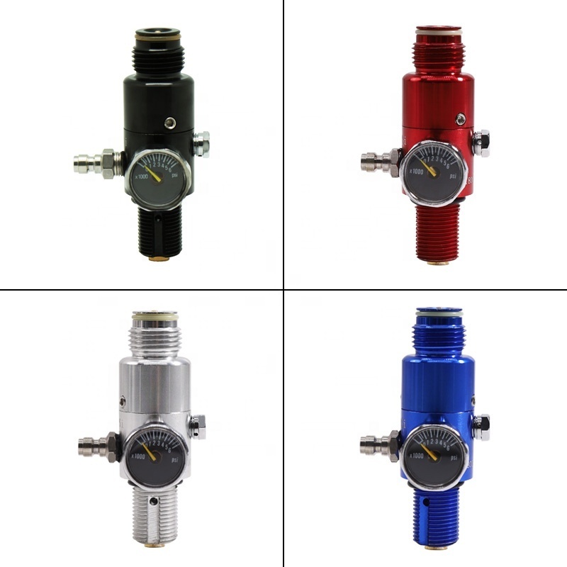 Paintball Tank Regulator PCP Air Tank Regulator Valve High Compressed 4500PSI Input 1800PSI Output M18x1.5