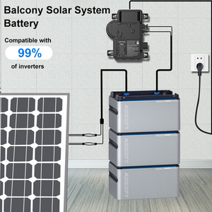 Plug and Play Complete 800w balcony solar system Kit with battery and inverter solar panel