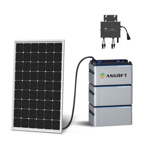 Complete Set Balcony Solar Energy power storage System Battery 600w 800w Microinverter solar panel electric power generation kit