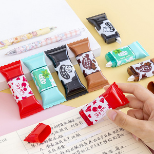 creative cartoon mini school stationary candy shape color kawaii correction tape